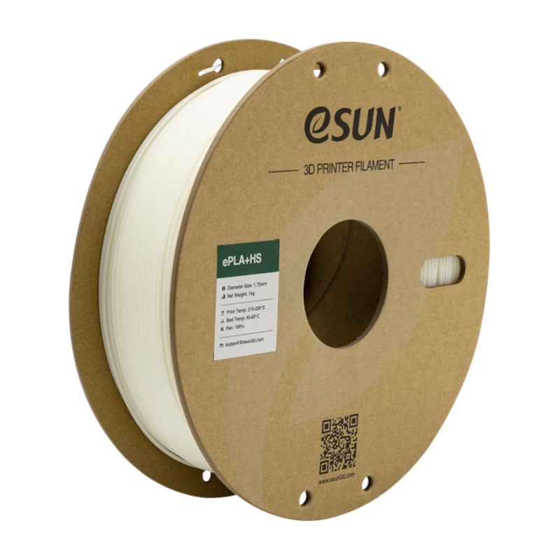 Філамент (пластик) для 3D принтера eSUN ePLA+HS 1кг, 1.75мм, білий (ePLA+HS-P175W1)